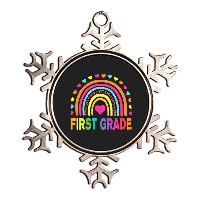 First Grade Rainbow Teacher Team 1st Grade Squad Metallic Star Ornament