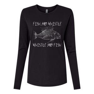 Fishing Gulf Red Drum Redfish Bull Red Womens Cotton Relaxed Long Sleeve T-Shirt