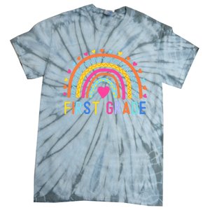 First Grade Rainbow Girl Boy Teacher Team 1st Grade Squad Tie-Dye T-Shirt