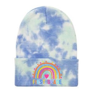 First Grade Rainbow Girl Boy Teacher Team 1st Grade Squad Tie Dye 12in Knit Beanie