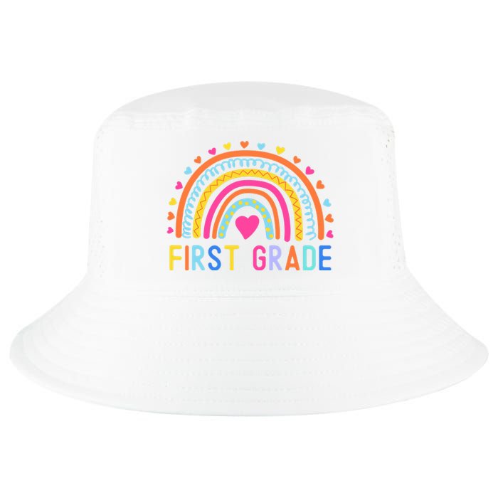 First Grade Rainbow Girl Boy Teacher Team 1st Grade Squad Cool Comfort Performance Bucket Hat