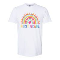 First Grade Rainbow Girl Boy Teacher Team 1st Grade Squad Softstyle CVC T-Shirt