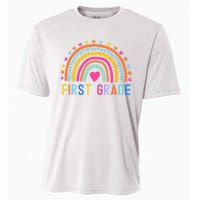 First Grade Rainbow Girl Boy Teacher Team 1st Grade Squad Cooling Performance Crew T-Shirt