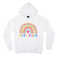 First Grade Rainbow Girl Boy Teacher Team 1st Grade Squad Hoodie