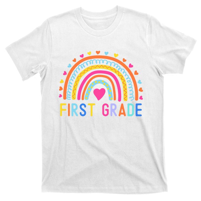 First Grade Rainbow Girl Boy Teacher Team 1st Grade Squad T-Shirt