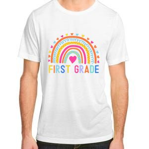 First Grade Rainbow Girl Boy Teacher Team 1st Grade Squad Adult ChromaSoft Performance T-Shirt