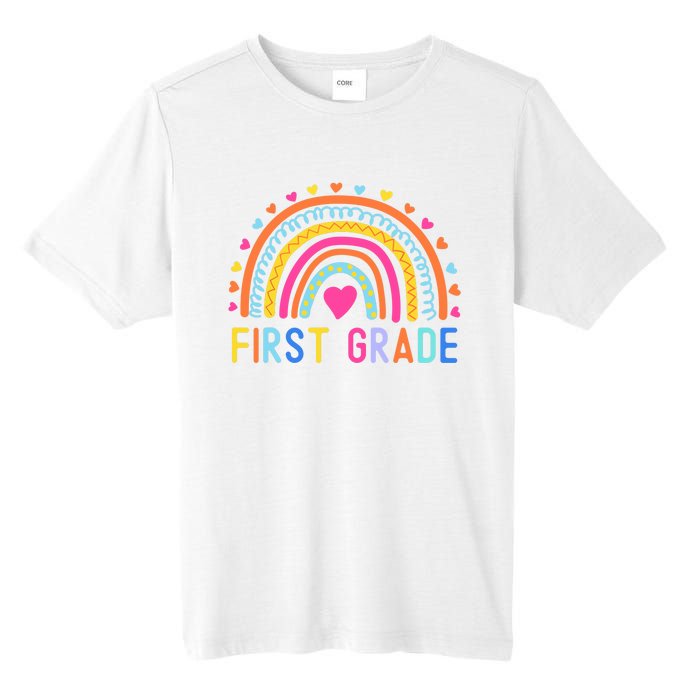 First Grade Rainbow Girl Boy Teacher Team 1st Grade Squad Tall Fusion ChromaSoft Performance T-Shirt