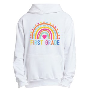 First Grade Rainbow Girl Boy Teacher Team 1st Grade Squad Urban Pullover Hoodie