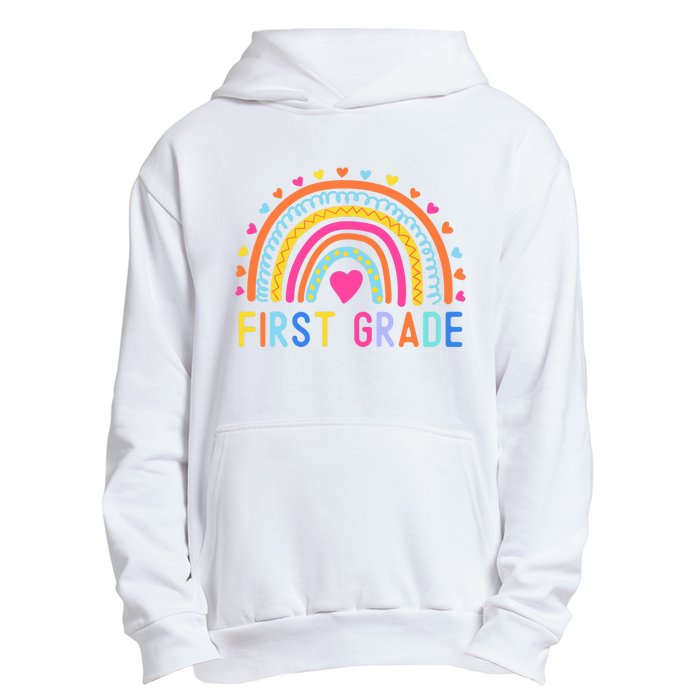 First Grade Rainbow Girl Boy Teacher Team 1st Grade Squad Urban Pullover Hoodie