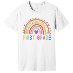 First Grade Rainbow Girl Boy Teacher Team 1st Grade Squad Premium T-Shirt