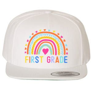 First Grade Rainbow Girl Boy Teacher Team 1st Grade Squad Wool Snapback Cap