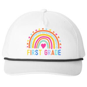 First Grade Rainbow Girl Boy Teacher Team 1st Grade Squad Snapback Five-Panel Rope Hat