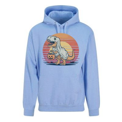 Funny Graphic Retro Halloween Dinosaur Ghost Costume Gift Unisex Surf Hoodie