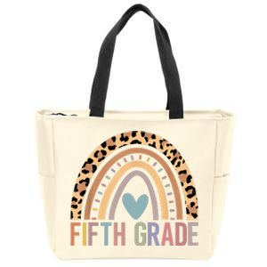 Fifth Grade Rainbow Girl Boy Teacher Team 5th Grade Squad Zip Tote Bag