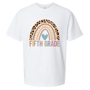 Fifth Grade Rainbow Girl Boy Teacher Team 5th Grade Squad Sueded Cloud Jersey T-Shirt