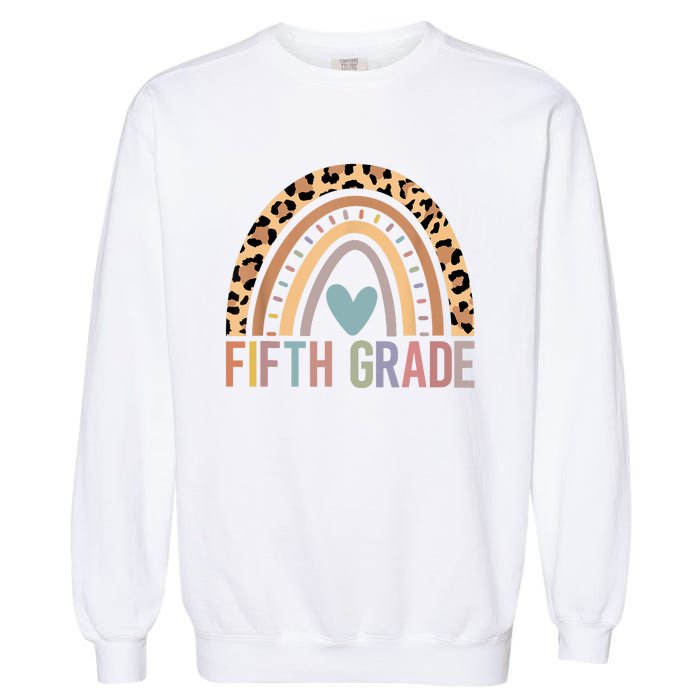 Fifth Grade Rainbow Girl Boy Teacher Team 5th Grade Squad Garment-Dyed Sweatshirt