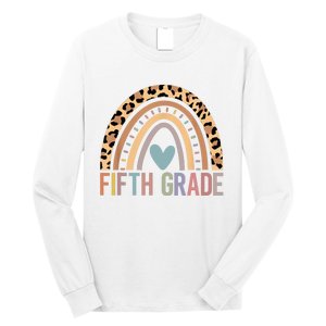 Fifth Grade Rainbow Girl Boy Teacher Team 5th Grade Squad Long Sleeve Shirt