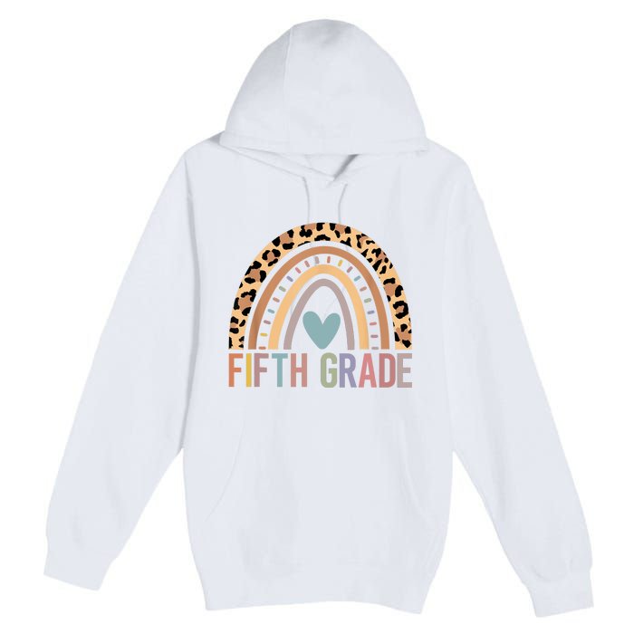 Fifth Grade Rainbow Girl Boy Teacher Team 5th Grade Squad Premium Pullover Hoodie