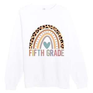 Fifth Grade Rainbow Girl Boy Teacher Team 5th Grade Squad Premium Crewneck Sweatshirt