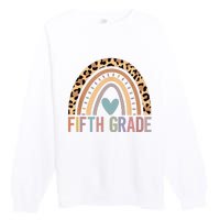 Fifth Grade Rainbow Girl Boy Teacher Team 5th Grade Squad Premium Crewneck Sweatshirt