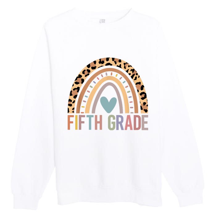 Fifth Grade Rainbow Girl Boy Teacher Team 5th Grade Squad Premium Crewneck Sweatshirt