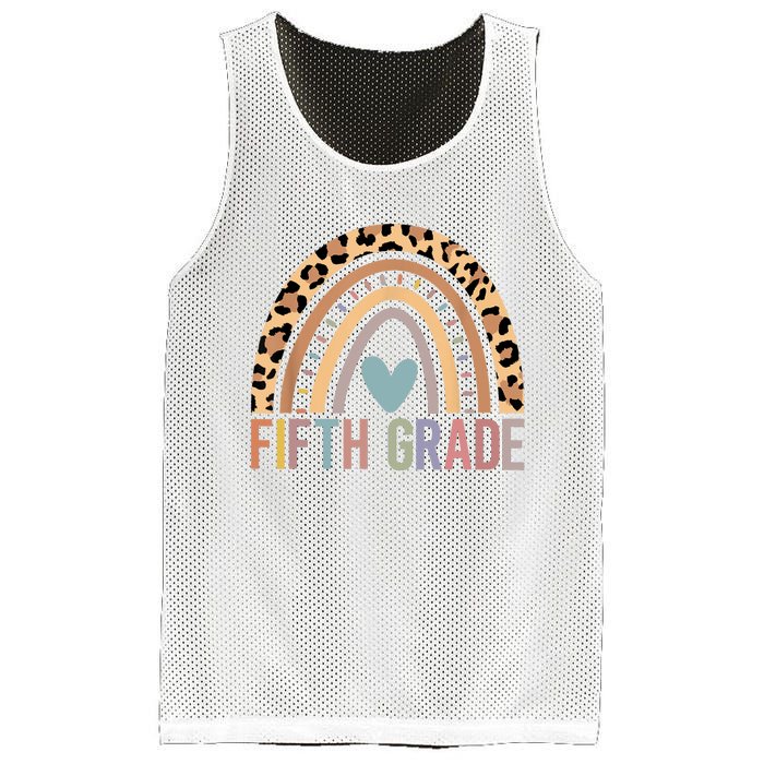 Fifth Grade Rainbow Girl Boy Teacher Team 5th Grade Squad Mesh Reversible Basketball Jersey Tank