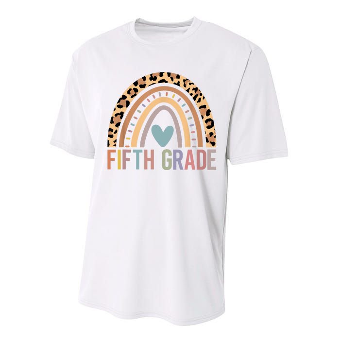 Fifth Grade Rainbow Girl Boy Teacher Team 5th Grade Squad Performance Sprint T-Shirt