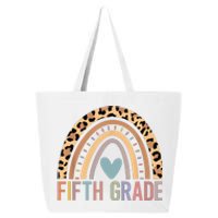 Fifth Grade Rainbow Girl Boy Teacher Team 5th Grade Squad 25L Jumbo Tote