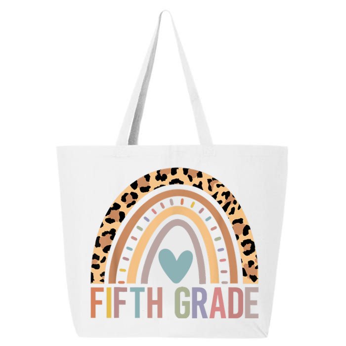 Fifth Grade Rainbow Girl Boy Teacher Team 5th Grade Squad 25L Jumbo Tote