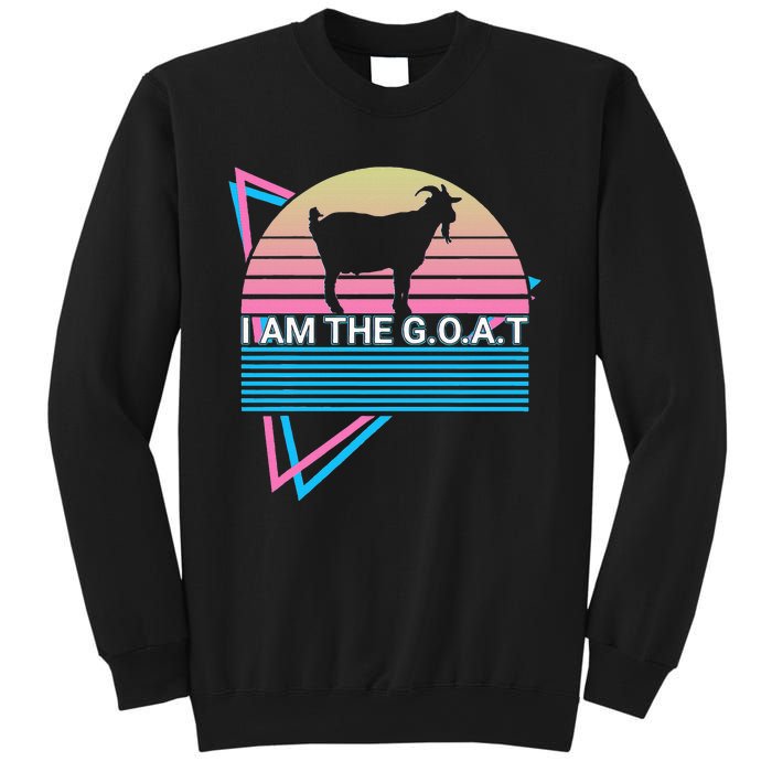 Funny Goat Retro Greatest Of All Time I Am The G.O.A.T Sweatshirt