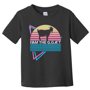 Funny Goat Retro Greatest Of All Time I Am The G.O.A.T Toddler T-Shirt