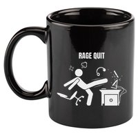 Funny Gamer Rage Quit Stick Figure Gaming Sarcastic Meme 11oz C Handle Ceramic Mug