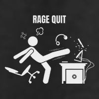 Funny Gamer Rage Quit Stick Figure Gaming Sarcastic Meme 11oz C Handle Ceramic Mug