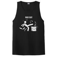 Funny Gamer Rage Quit Stick Figure Gaming Sarcastic Meme PosiCharge Competitor Tank