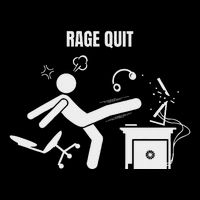 Funny Gamer Rage Quit Stick Figure Gaming Sarcastic Meme Kids Sweatshirt