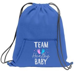 Funny Gender Reveal Team Healthy Baby Party Supplies Sweatshirt Cinch Pack Bag