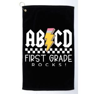 First Grade Rocks Teacher 1st Grade Platinum Collection Golf Towel