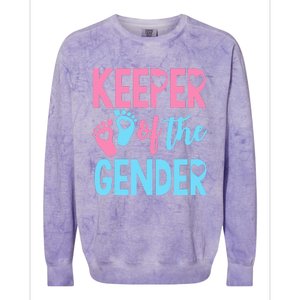 funny Gender Reveal Keeper of the Gender Reveal Colorblast Crewneck Sweatshirt