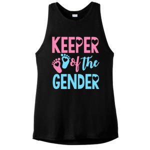 funny Gender Reveal Keeper of the Gender Reveal Ladies PosiCharge Tri-Blend Wicking Tank