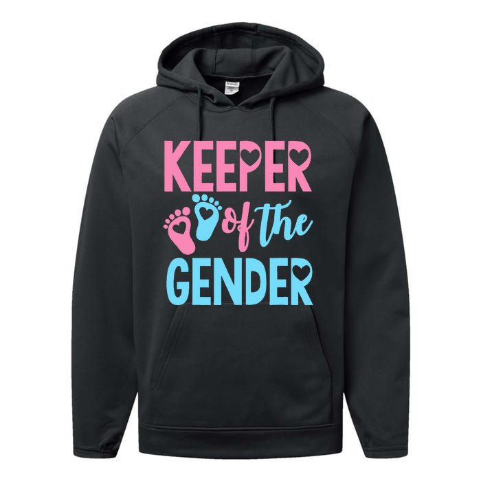 funny Gender Reveal Keeper of the Gender Reveal Performance Fleece Hoodie