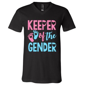 funny Gender Reveal Keeper of the Gender Reveal V-Neck T-Shirt