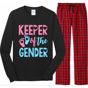 funny Gender Reveal Keeper of the Gender Reveal Long Sleeve Pajama Set