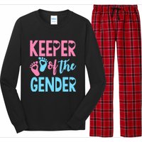 funny Gender Reveal Keeper of the Gender Reveal Long Sleeve Pajama Set