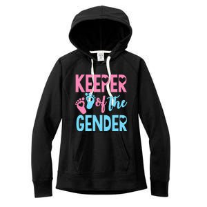 funny Gender Reveal Keeper of the Gender Reveal Women's Fleece Hoodie