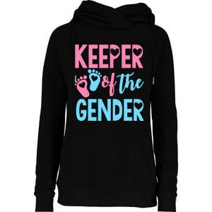 funny Gender Reveal Keeper of the Gender Reveal Womens Funnel Neck Pullover Hood