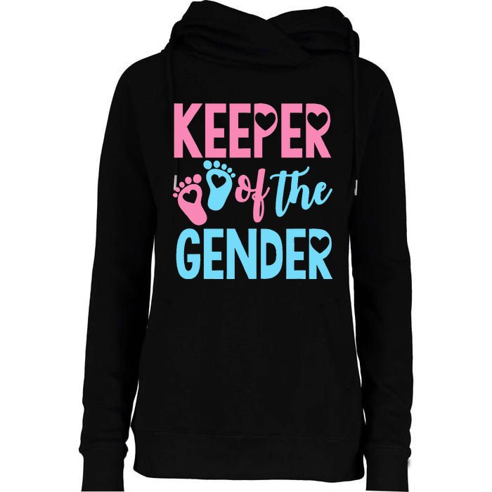 funny Gender Reveal Keeper of the Gender Reveal Womens Funnel Neck Pullover Hood