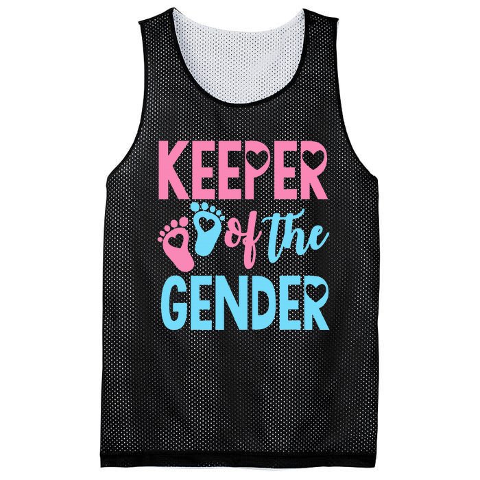 funny Gender Reveal Keeper of the Gender Reveal Mesh Reversible Basketball Jersey Tank