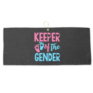 funny Gender Reveal Keeper of the Gender Reveal Large Microfiber Waffle Golf Towel