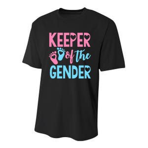 funny Gender Reveal Keeper of the Gender Reveal Youth Performance Sprint T-Shirt