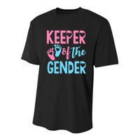 funny Gender Reveal Keeper of the Gender Reveal Youth Performance Sprint T-Shirt